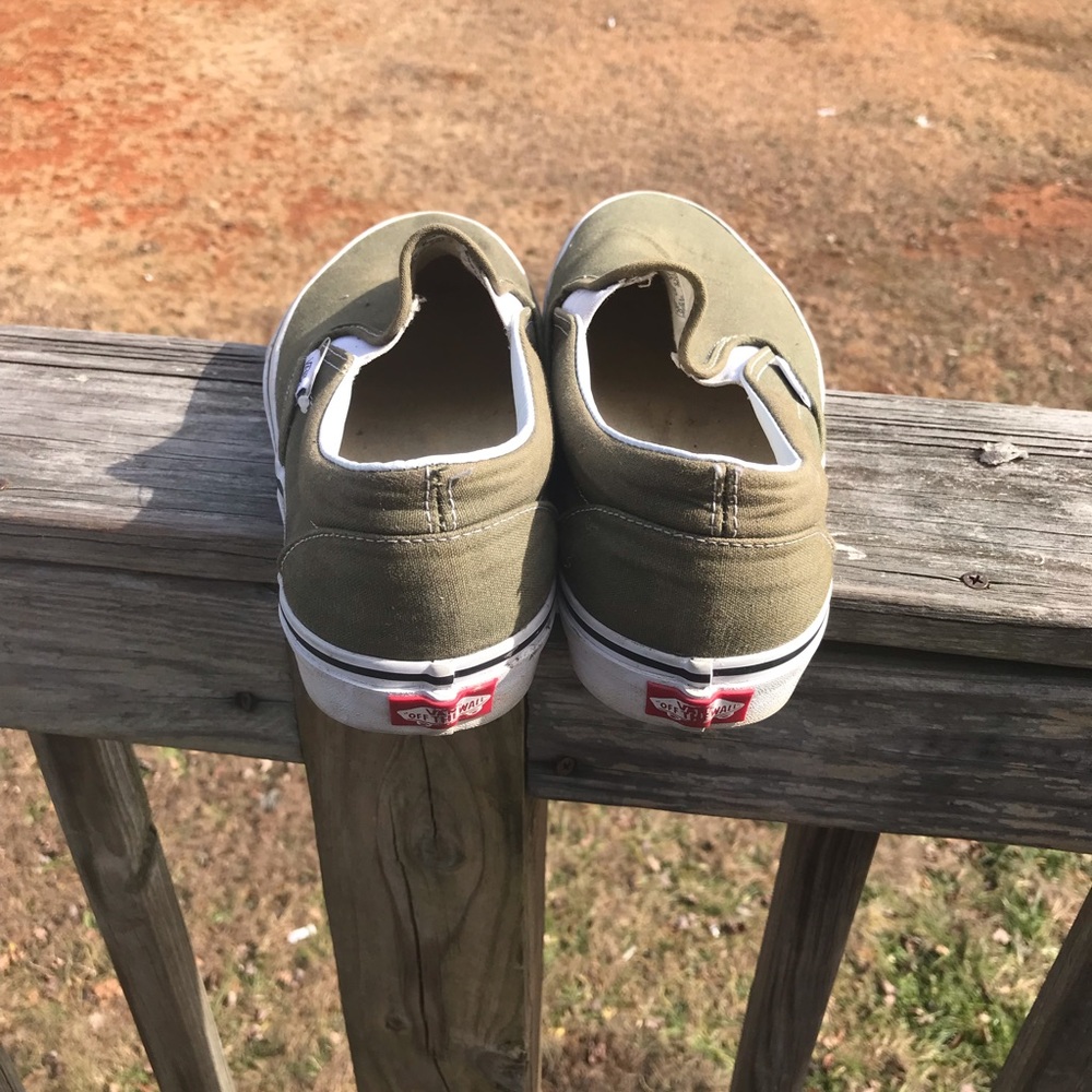 Olive Green Slip On Vans